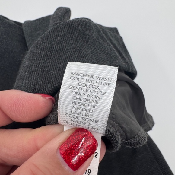 J Jill Pants Women Petite Medium Gray Ponte Slim Leg Stretch Knit Pull On Pocket - Picture 8 of 12